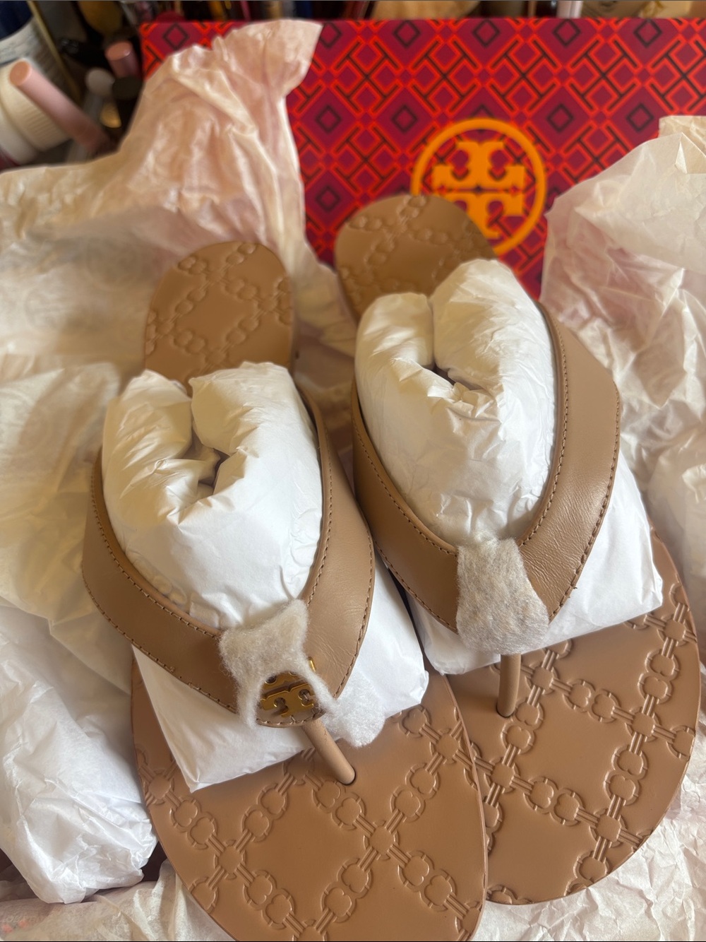 Tory Burch Monroe thong calf leather sz8